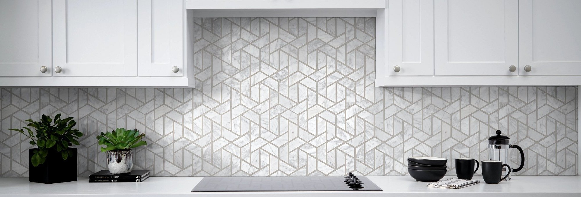 tiled kitchen backsplash from Anderson Tile & Carpet in Anderson, SC